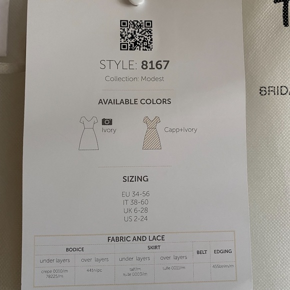 Monica Loretti art. #8157 Collection ModestIvory Ivory wedding dress - Picture 14 of 14